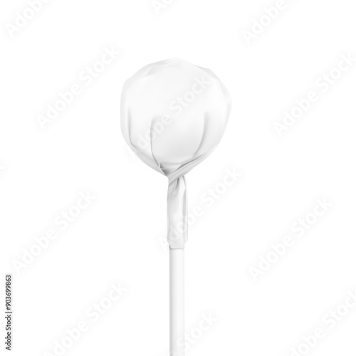 A lollipop hard candy on a stick twist wrap mockup . Vector illustration isolated on white background. Ready for your design. EPS10.