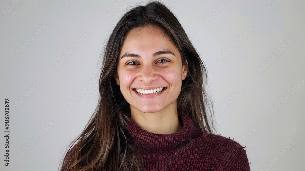 Portrait of a woman wearing a sweater Portrait of a woman wearing a sweater