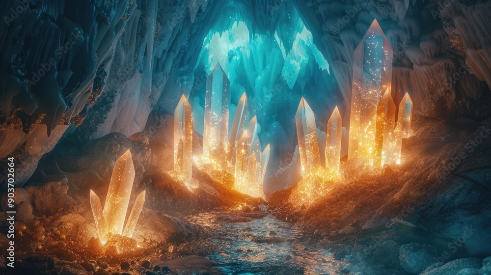 Glowing Crystal Cave Glowing Crystal Cave