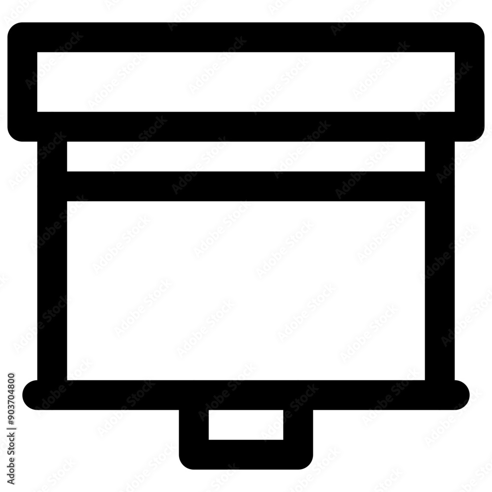 Projection screen. Editable stroke vector icon. Projection screen. Editable stroke vector icon.