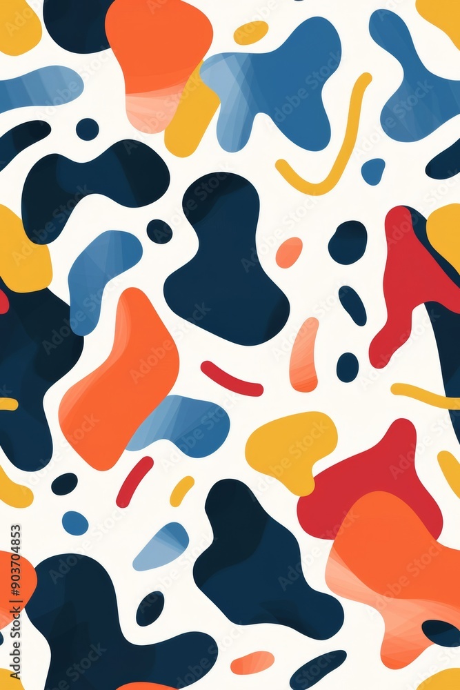 Seamless abstract pattern with fluid shapes and striking contrasting colors. Seamless abstract pattern with fluid shapes and striking contrasting colors.