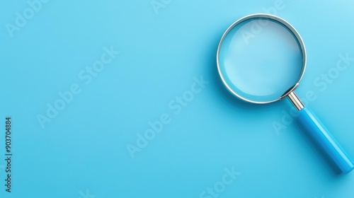 Wallpaper Mural A sleek magnifying glass stands out against a  background, showcasing clarity and focus in design. Perfect for studying details. Torontodigital.ca