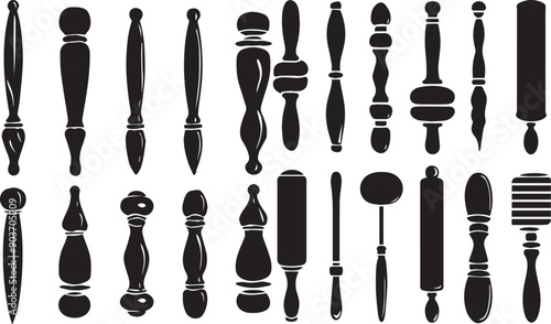 Stairs Elegant Silhouette Vector Illustrations