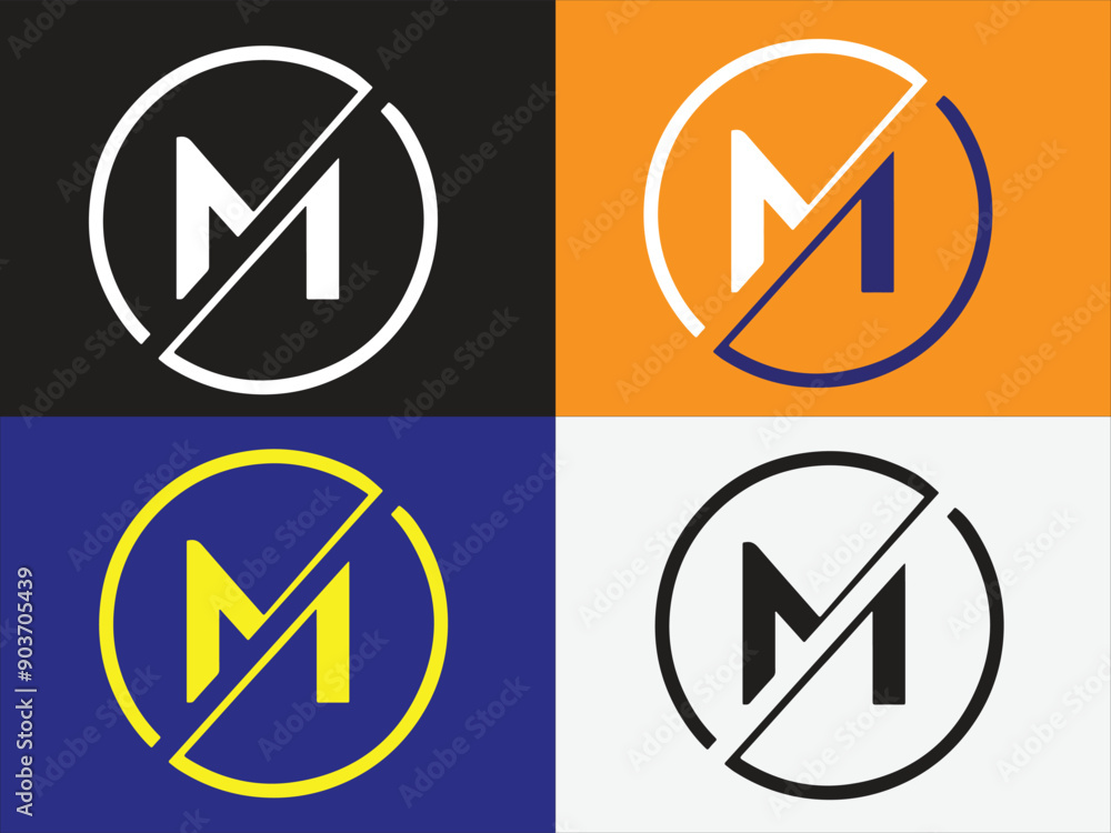 Initial Letter M logo design vector inspiration. Initial Letter M logo design vector inspiration.