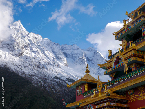 buddhist temple in the himalayas