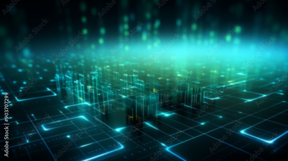 A captivating abstract representation of a digital cityscape with blurred lights and patterns, evoking a sense of futuristic technology, unfocused image A captivating abstract representation of a digital cityscape with blurred lights and patterns, evoking a sense of futuristic technology, unfocused image