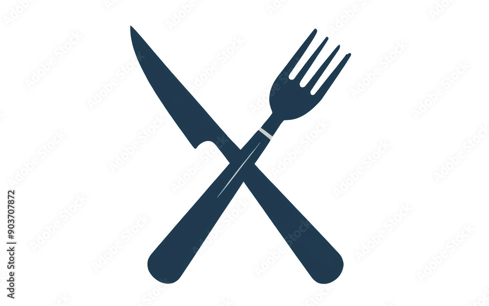 Simple illustration two crossed knives fork are crossbones a fork and knife Simple illustration two crossed knives fork are crossbones a fork and knife
