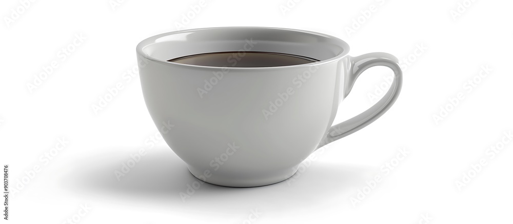 Sleek white coffee cup, isolated on a seamless white background, high-definition clarity and detail. Sleek white coffee cup, isolated on a seamless white background, high-definition clarity and detail.