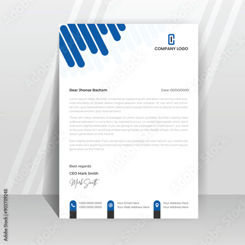 Unique letterhead design vector template 