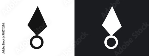 Key Chain Icon linear graphics set vector in black