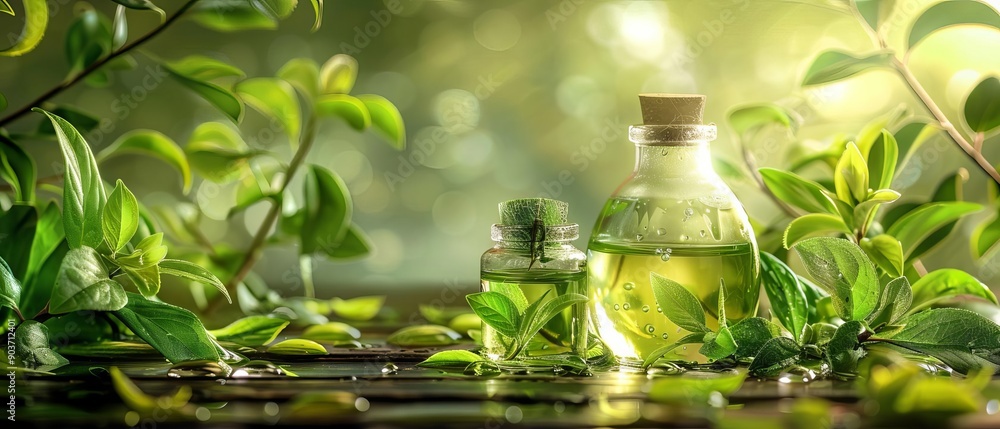 Application of a tea tree oil treatment, Hair care, Anti-dandruff and soothing Application of a tea tree oil treatment, Hair care, Anti-dandruff and soothing