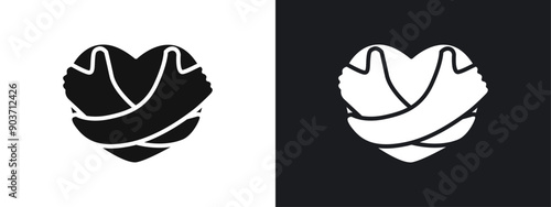 Your self care icon linear graphics set vector in black