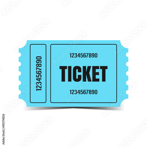 Blue ticket with blue tint for entry etc. Very convenient to use