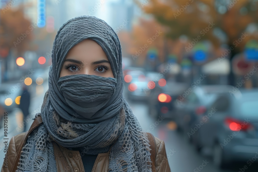 portrait of a woman in a hood