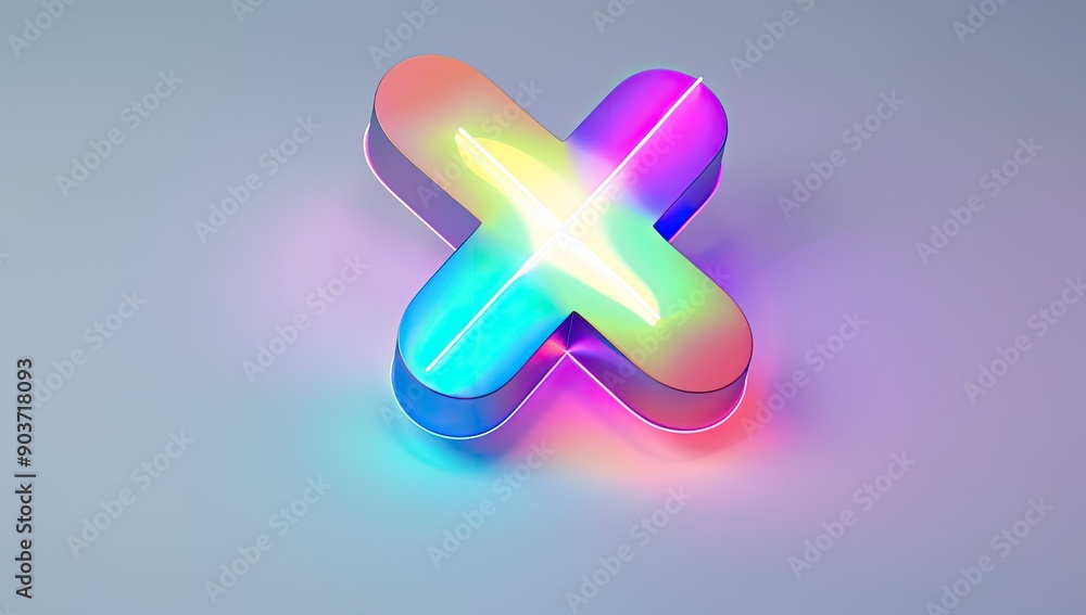 Colorful Neon Plus Sign Design Colorful Neon Plus Sign Design