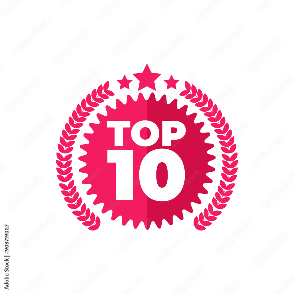 Top 10, best ten list. Vector Illustration Top 10, best ten list. Vector Illustration