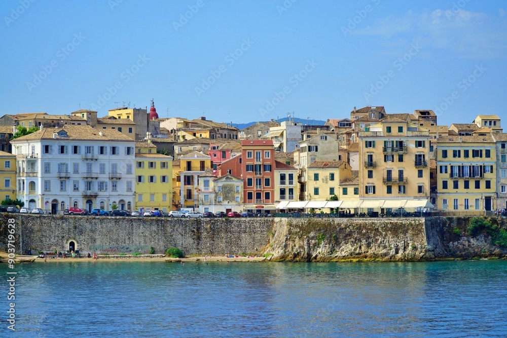 Fototapeta premium View of Corfu Island in Ionian Sea in Greece.