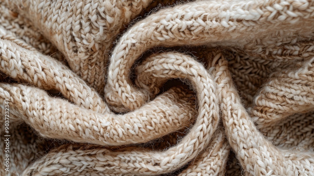 A knitted sweater with a lot of texture and a lot of yarn A knitted sweater with a lot of texture and a lot of yarn