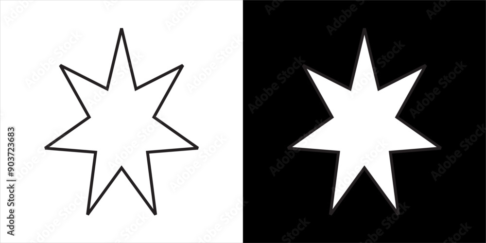 Illustration vector graphic of star icon Illustration vector graphic of star icon