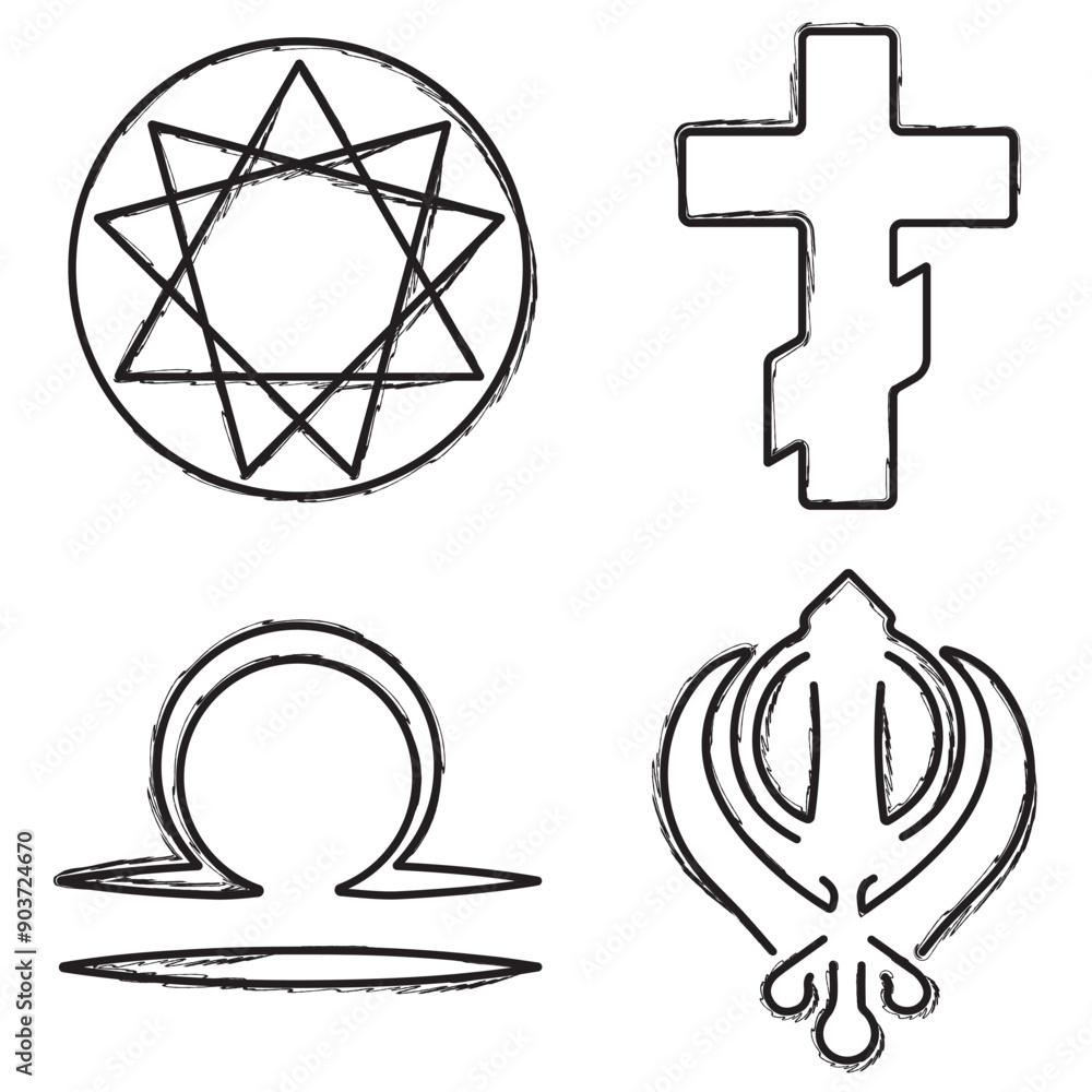 symbol icon set, brush strokes on a white background. Vector illustration. symbol icon set, brush strokes on a white background. Vector illustration.