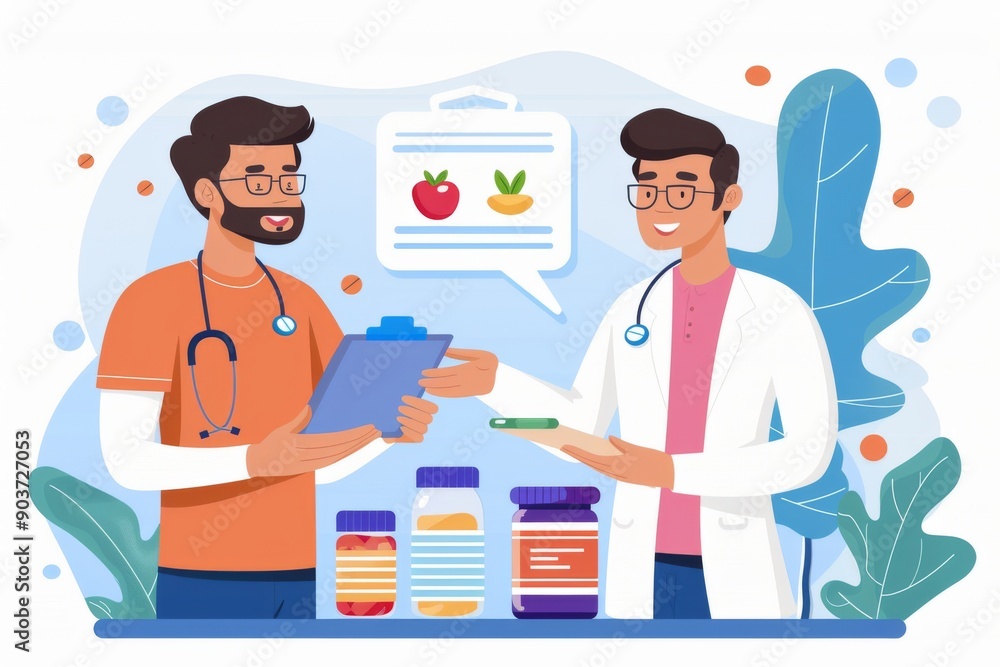 Medical consultation healthcare innovation concept vector illustration friendly design medical inspiration Medical consultation healthcare innovation concept vector illustration friendly design medical inspiration