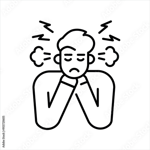 Stress line black icon Sign for web page