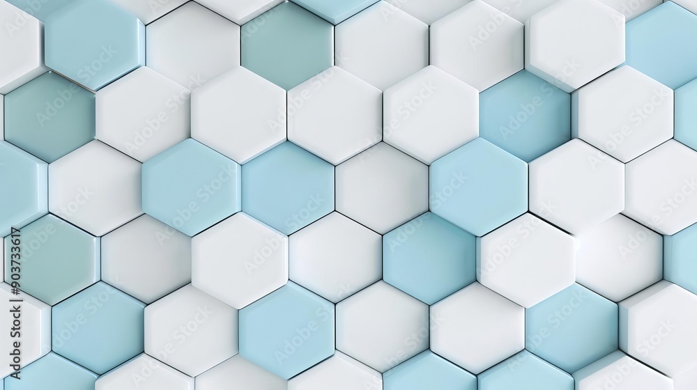 Abstract hexagon pattern, futuristic 3D background, Watercolor style Abstract hexagon pattern, futuristic 3D background, Watercolor style