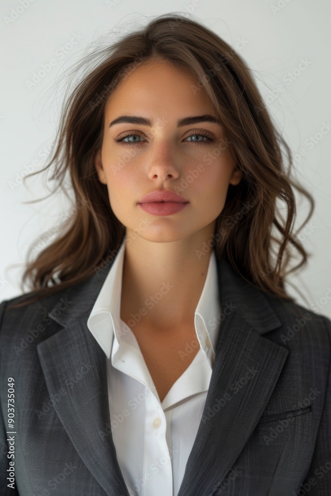 A businesswoman wearing formal suit isolated created with Generative AI A businesswoman wearing formal suit isolated created with Generative AI