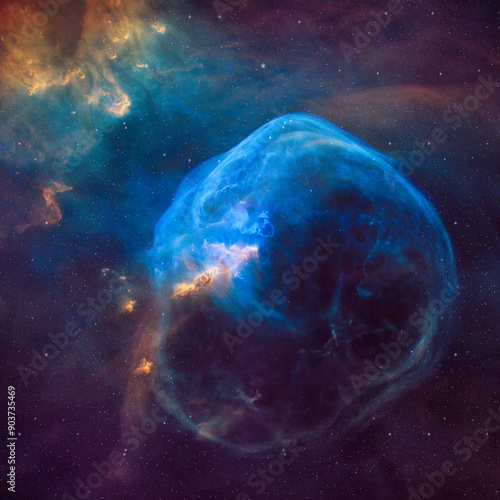 Mysterious universe and space nebula