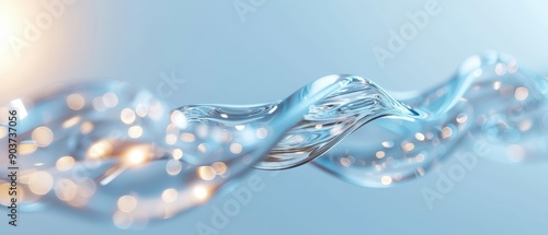A wave of water with a lot of light shining on it. The light is coming from the top left of the image