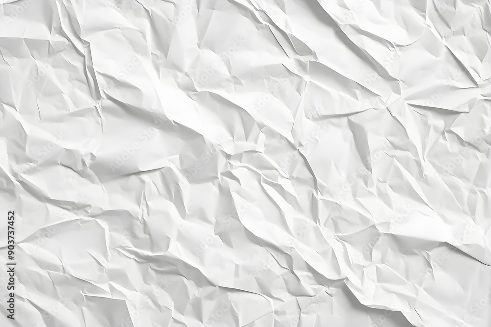Fototapeta premium white crumpled paper background texture pattern overlay
