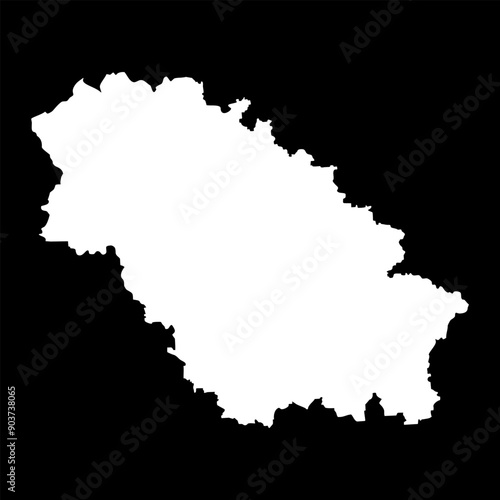 Pernik Province map, province of Bulgaria. Vector illustration.