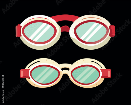 Set Snorkeling vector illustration vector design
