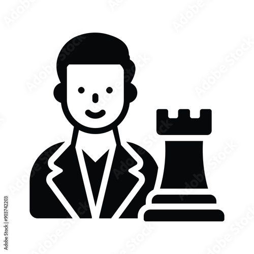 Get your hand on this amazing vector icon of strategic person
