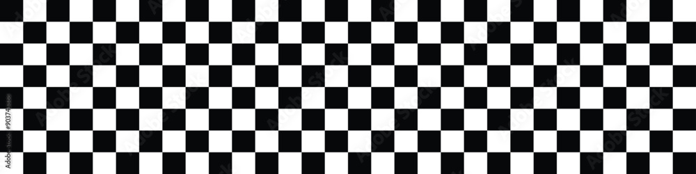 Fototapeta premium Race flag. Speed flag design. Car rally competition. Black and white squares pattern. Vector illustration