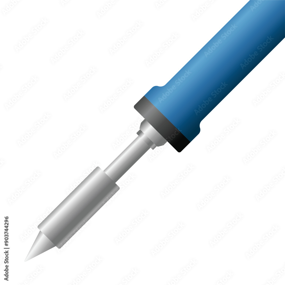 Fototapeta premium Soldering iron. Solder icon. Soldering tool for electronics. Vector illustration