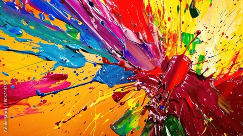 Wallpaper Mural Abstract Splashes of Vibrant Color Torontodigital.ca