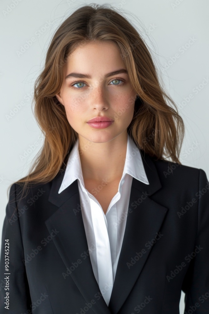 A businesswoman wearing formal suit isolated created with Generative AI A businesswoman wearing formal suit isolated created with Generative AI