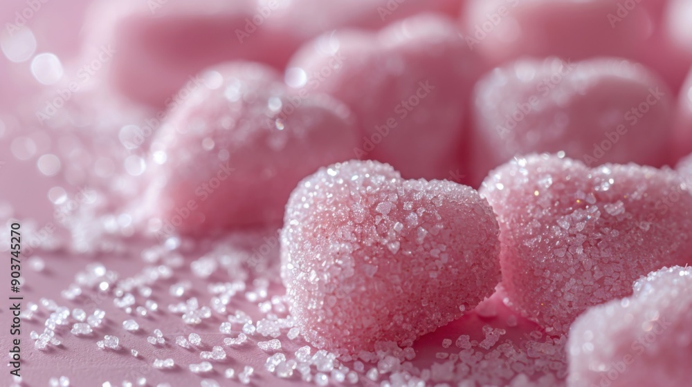 Sweet Hearts Decoration. Pink Sweetheart Treats for Food Lovers Sweet Hearts Decoration. Pink Sweetheart Treats for Food Lovers