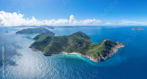 Billede på lærred Con Dao lighthouse, Viet Nam, the panorama Con Dao Islands.