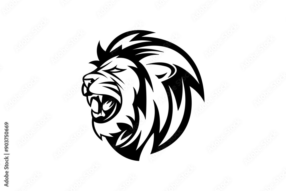 Fototapeta premium head of a lion ilustration