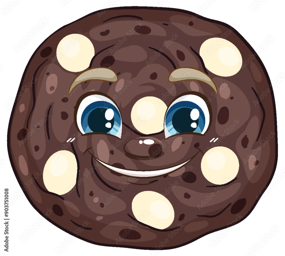 Fototapeta premium Smiling Chocolate Chip Cookie