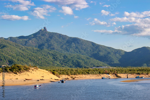 Da Bia mountain, the highest mountain in Dai Lanh mountain range, Dong Hoa, Phu Yen, Vietnam photo