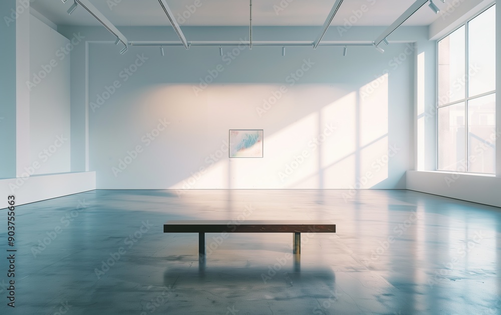 Fototapeta premium Empty large exhibition hall,created with Generative AI tecnology.