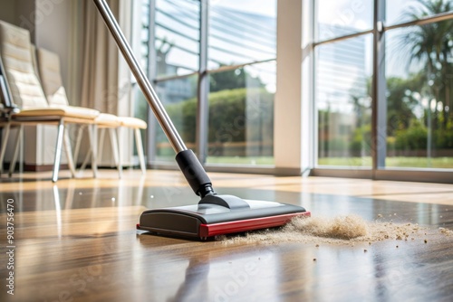 Wallpaper Mural sleek electric broom glides effortlessly across polished floor, capturing dirt and dust with precision and ease. Torontodigital.ca