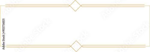Golden celestial minimal esoteric frame, thin line border, mystyc linear decoration