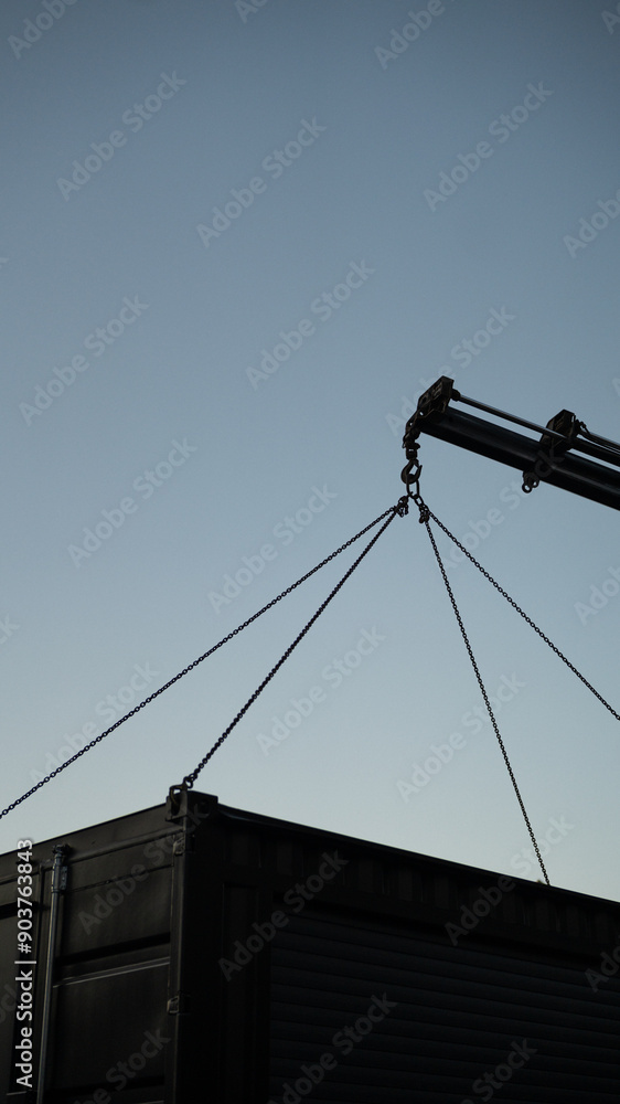 hds crane - moving a sea container