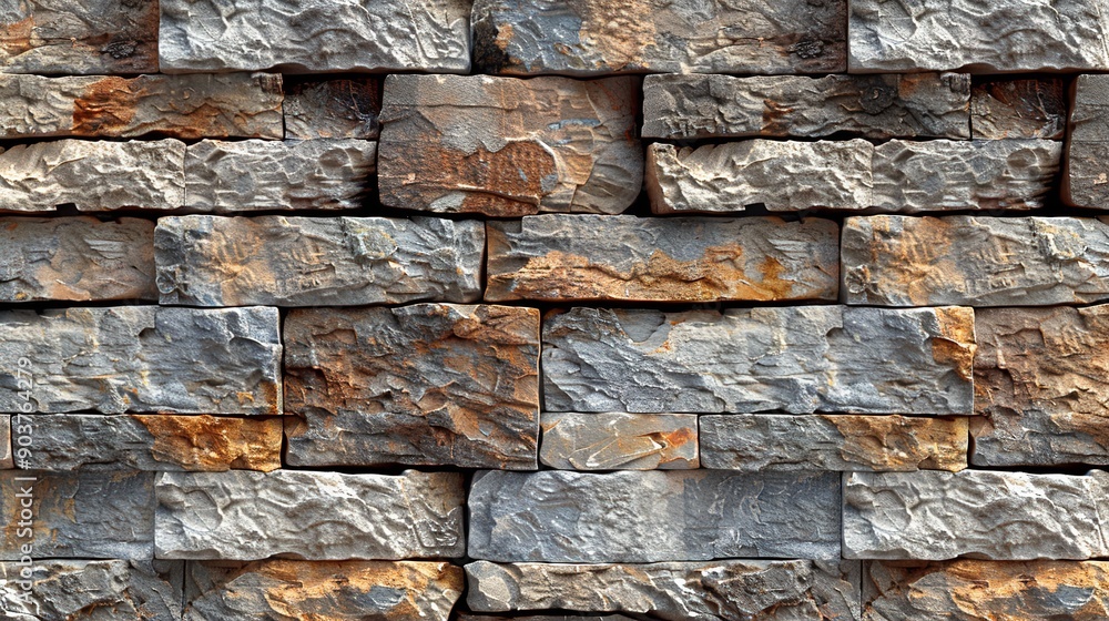 Fototapeta premium A red fire hydrant situated next to a brick wall