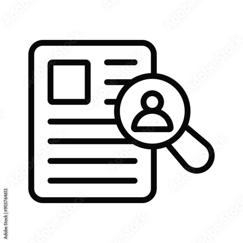 A simple icon of the recruitment process, ideal for job and hiring applications.