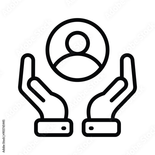 Take a look at this vector icon of employee care, easy to use and download